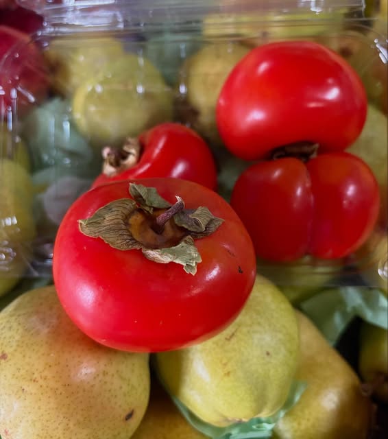 Caquis frescos selecionados pela Ifruts